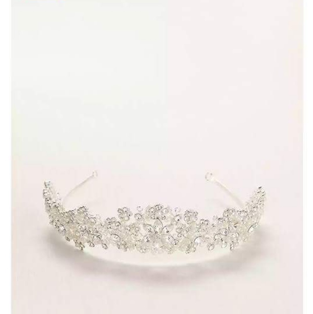 Ivory pearl and rhinestone tiara