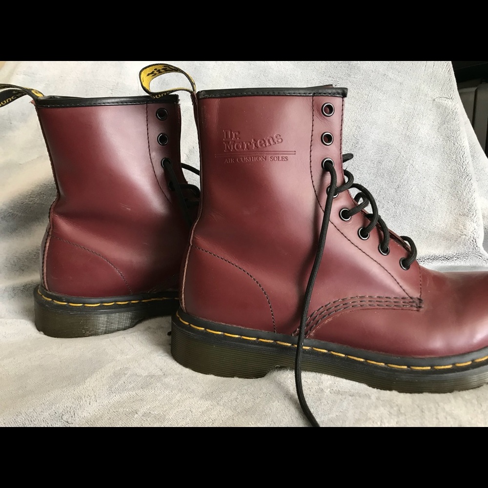 Maroon Dr. Martens Boots