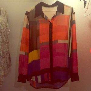 Color block blouse