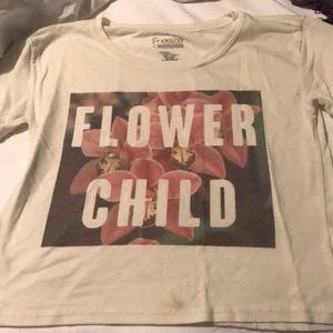 Flower Child Cream Crop Top