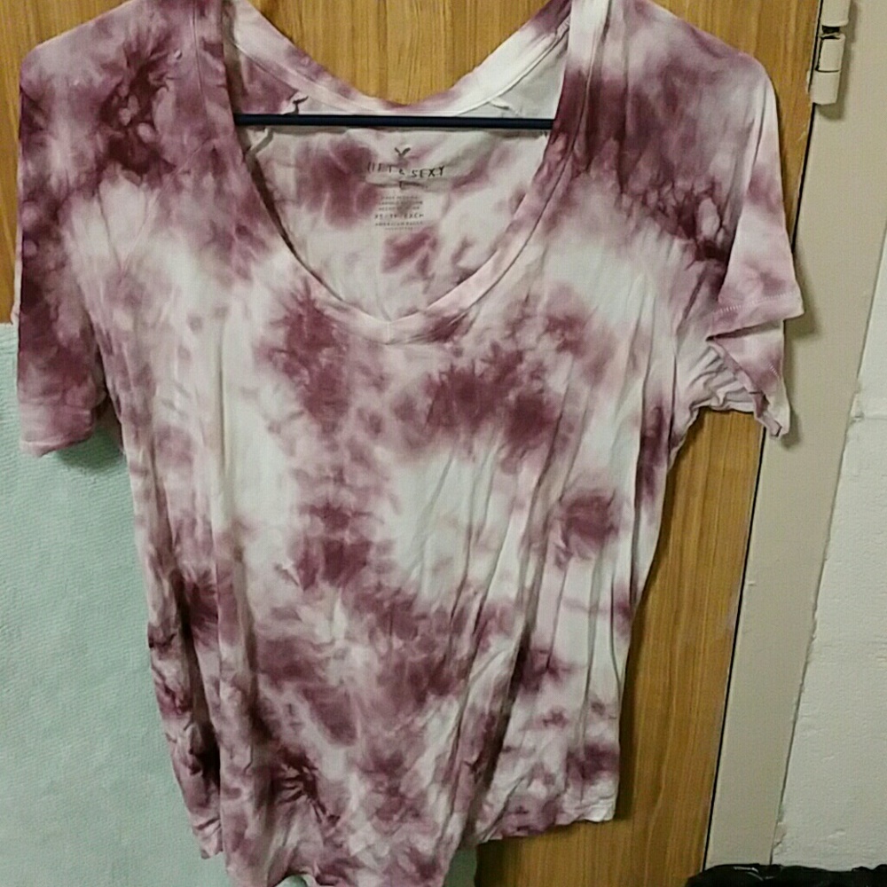Purple tie dyed shirt