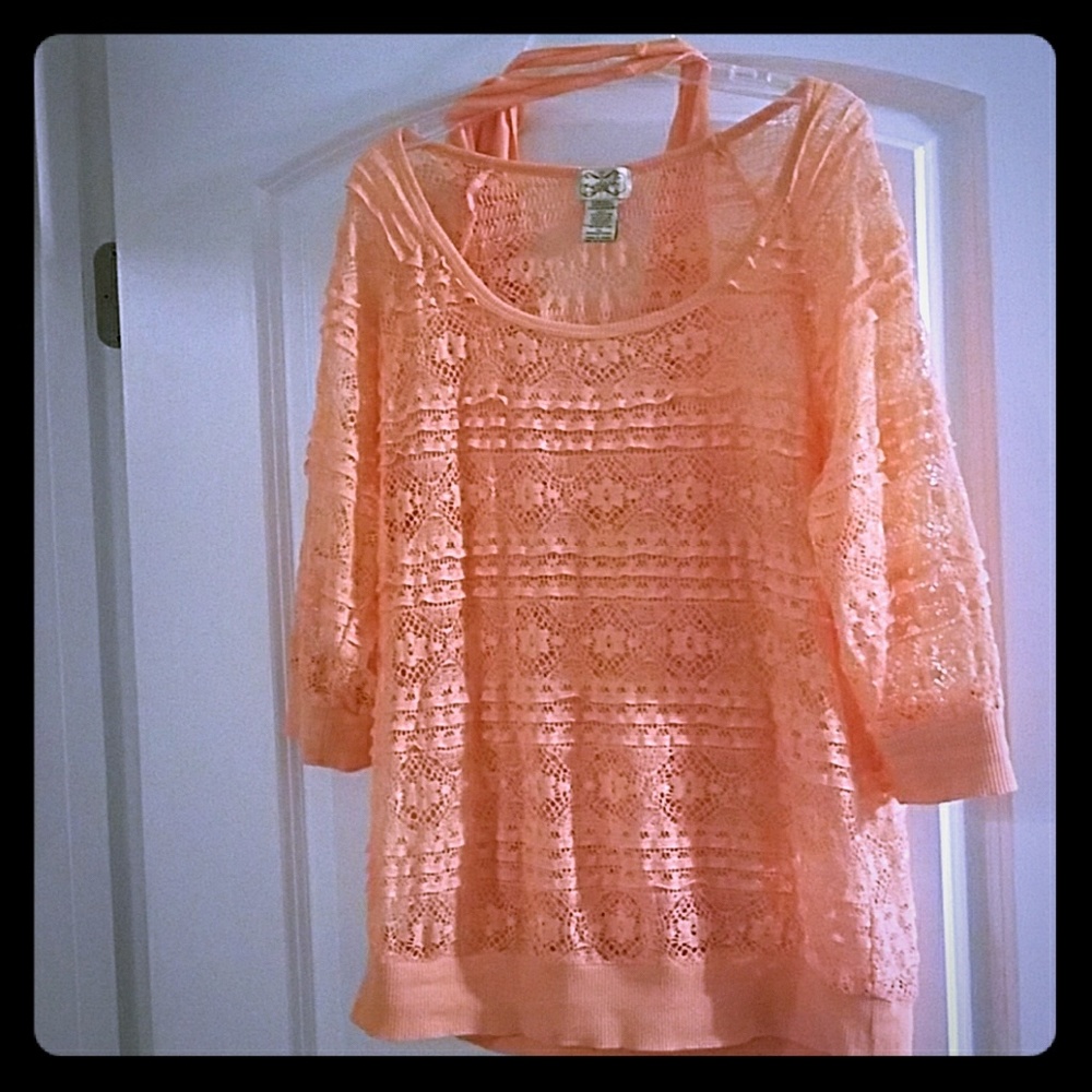 2 for the price of 1!! Lace sweater w/ under shirt