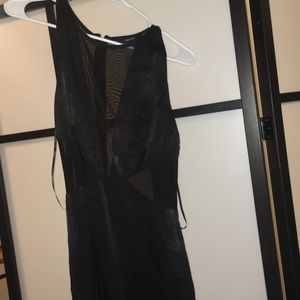 Full ankle length black /sheer dress