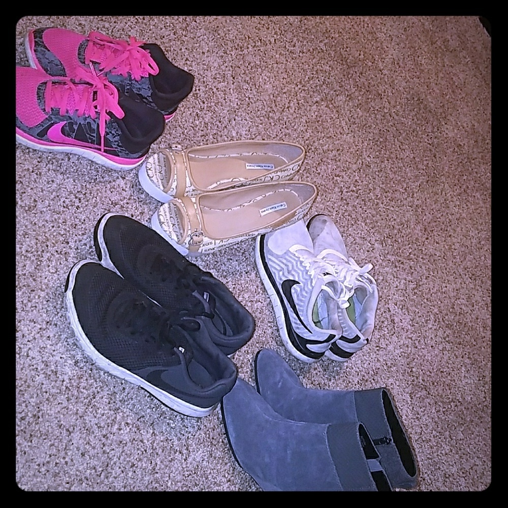 5 pairs of shoes used and new