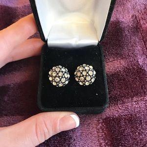 Express Black & Silver studded earrings