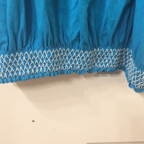 Boho top bright blue sz xl!!! Bnwot!! - Picture 3 of 4