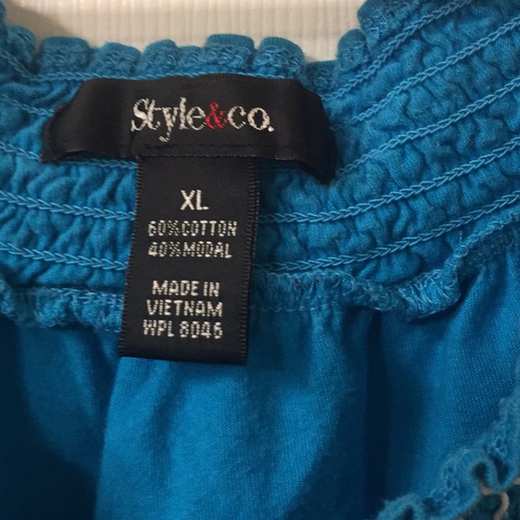 Boho top bright blue sz xl!!! Bnwot!! - Picture 4 of 4