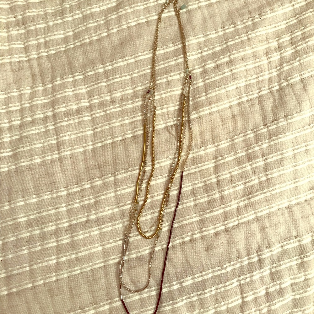 Loft beaded layered necklace