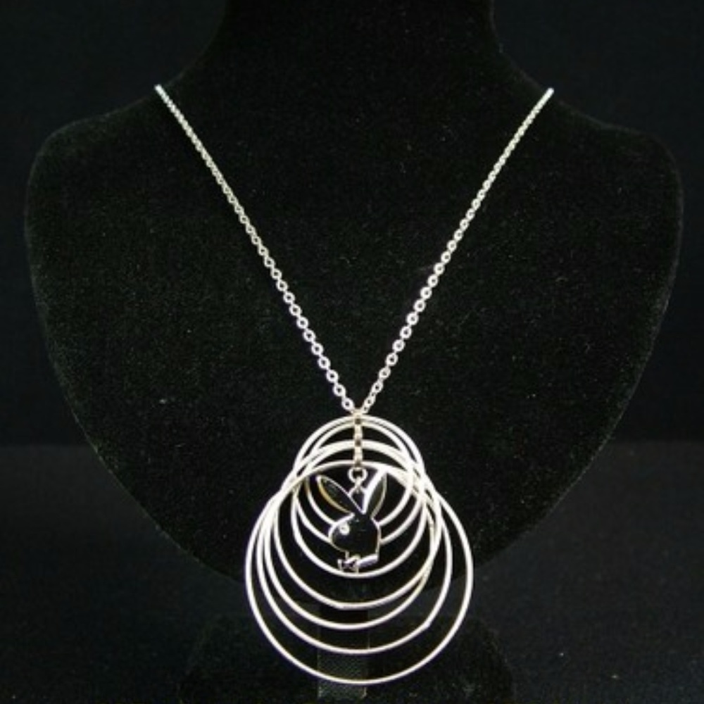 Playboy Necklace Bunny Pendant Platinum Plated - Picture 4 of 8