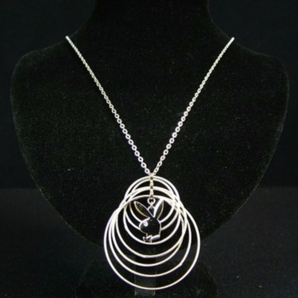 Playboy Necklace Bunny Pendant Platinum Plated - Picture 4 of 8