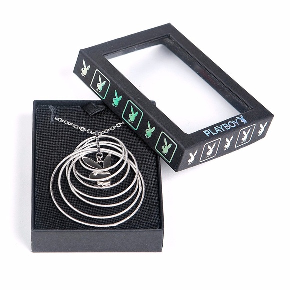 Playboy Necklace Bunny Pendant Platinum Plated - Picture 2 of 8