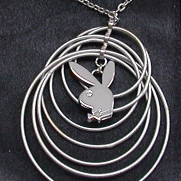 Playboy Necklace Bunny Pendant Platinum Plated - Picture 6 of 8