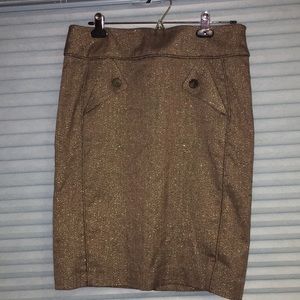 Nine west brown gold sparkly miniskirt retro