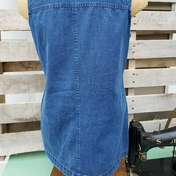 Talbots long denim jean vest - Picture 4 of 7