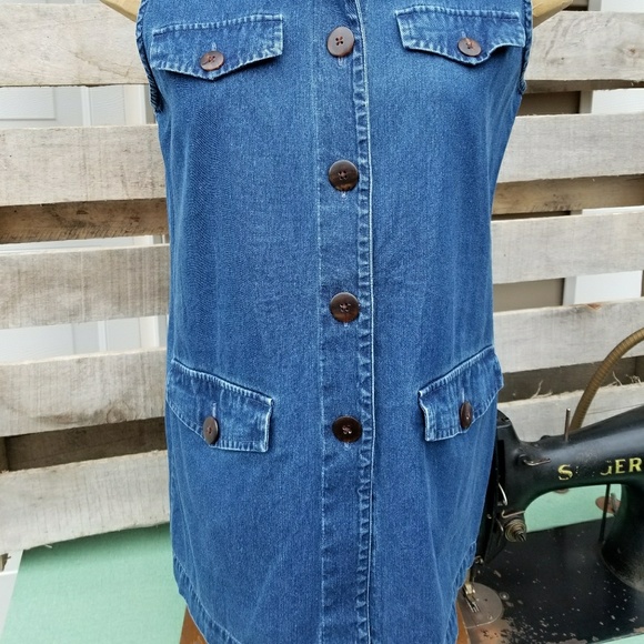 Talbots long denim jean vest - Picture 7 of 7
