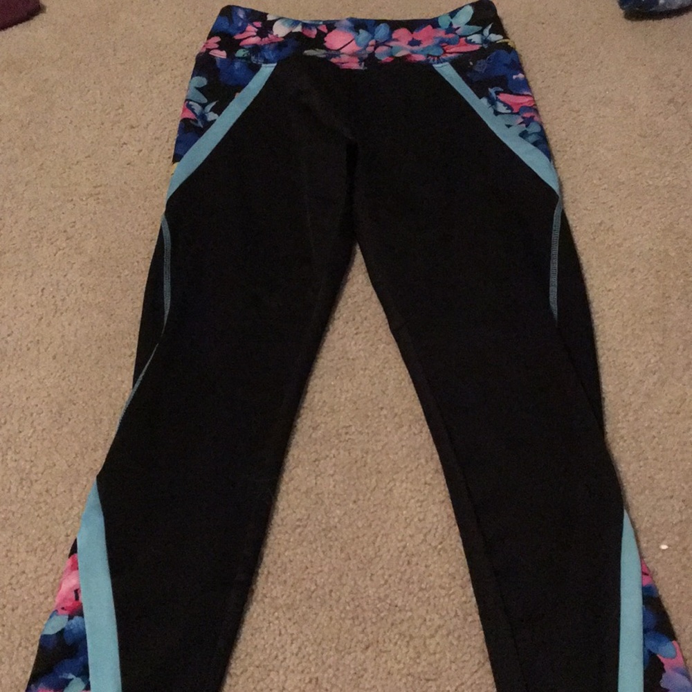 Floral athletic leggings