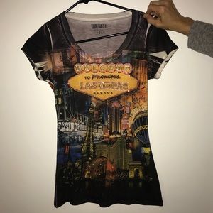 Las Vegas bedazzled t-shirt