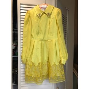 Vintage Dresses - SALE Vintage Yellow Cocktail Dress 1960s Style Vintage Dresses - SALE Vintage Yellow Cocktail Dress 1960s Style