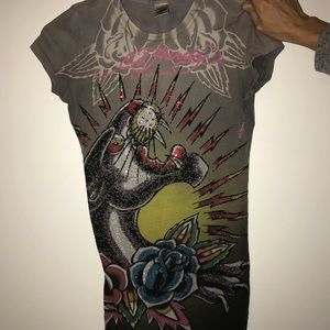 Ed hardy bedazzled T-shirt
