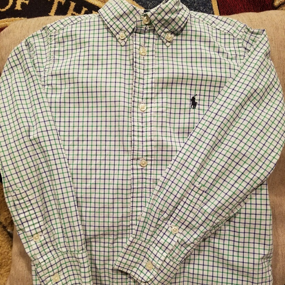 Boys button down long sleeve shirt
