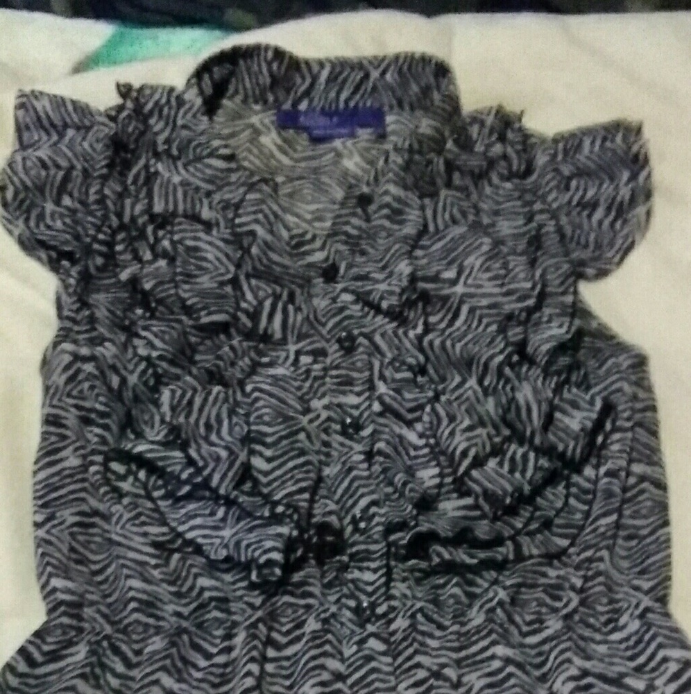 Zebra print top