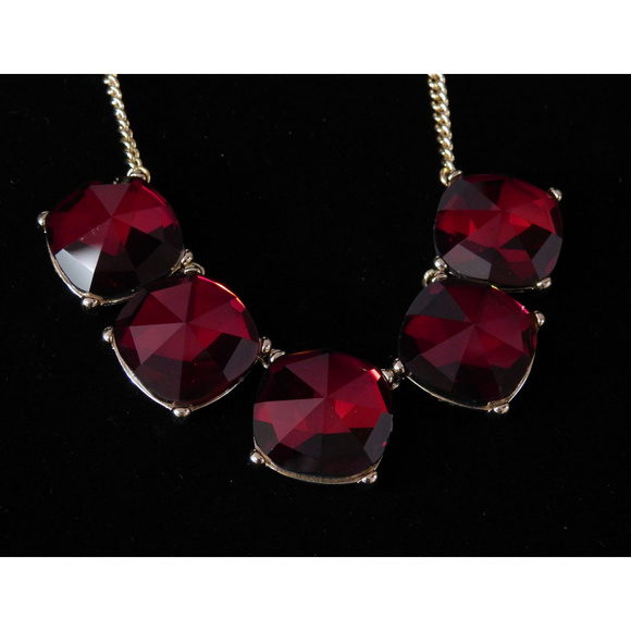 NWT gold and red statement necklace LDTN46 - Picture 4 of 7