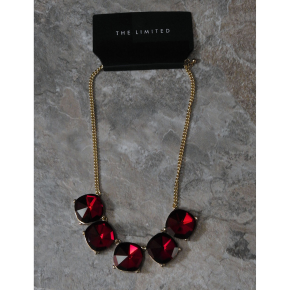 NWT gold and red statement necklace LDTN46 - Picture 6 of 7