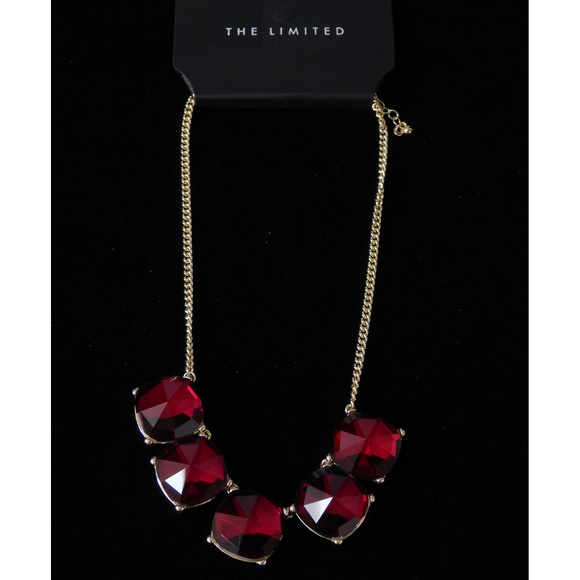 NWT gold and red statement necklace LDTN46 - Picture 2 of 7