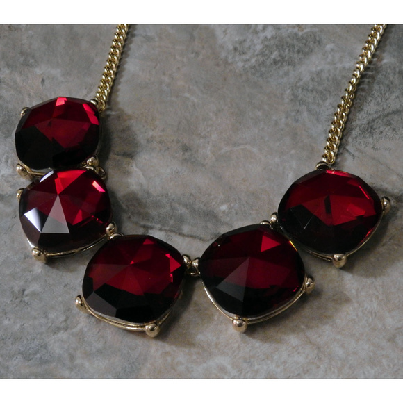 NWT gold and red statement necklace LDTN46 - Picture 7 of 7