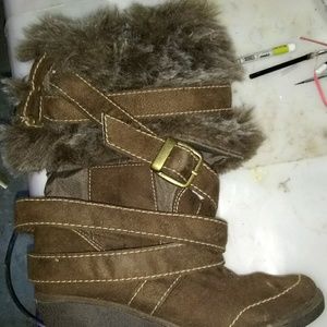 Furry boots