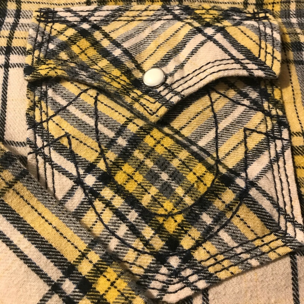 True Religion Western Style Plaid Shirt