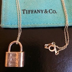 Tiffany lock pendant necklace