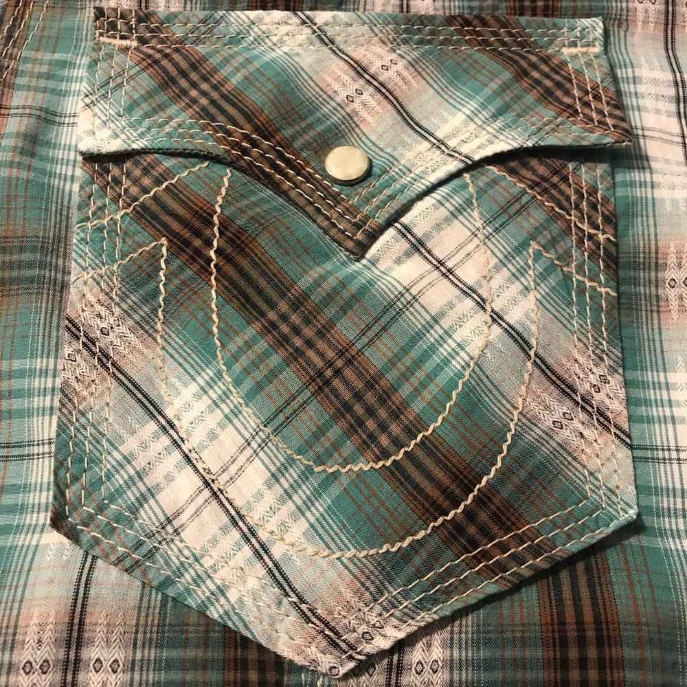 True Religion Western Style Plaid Shirt