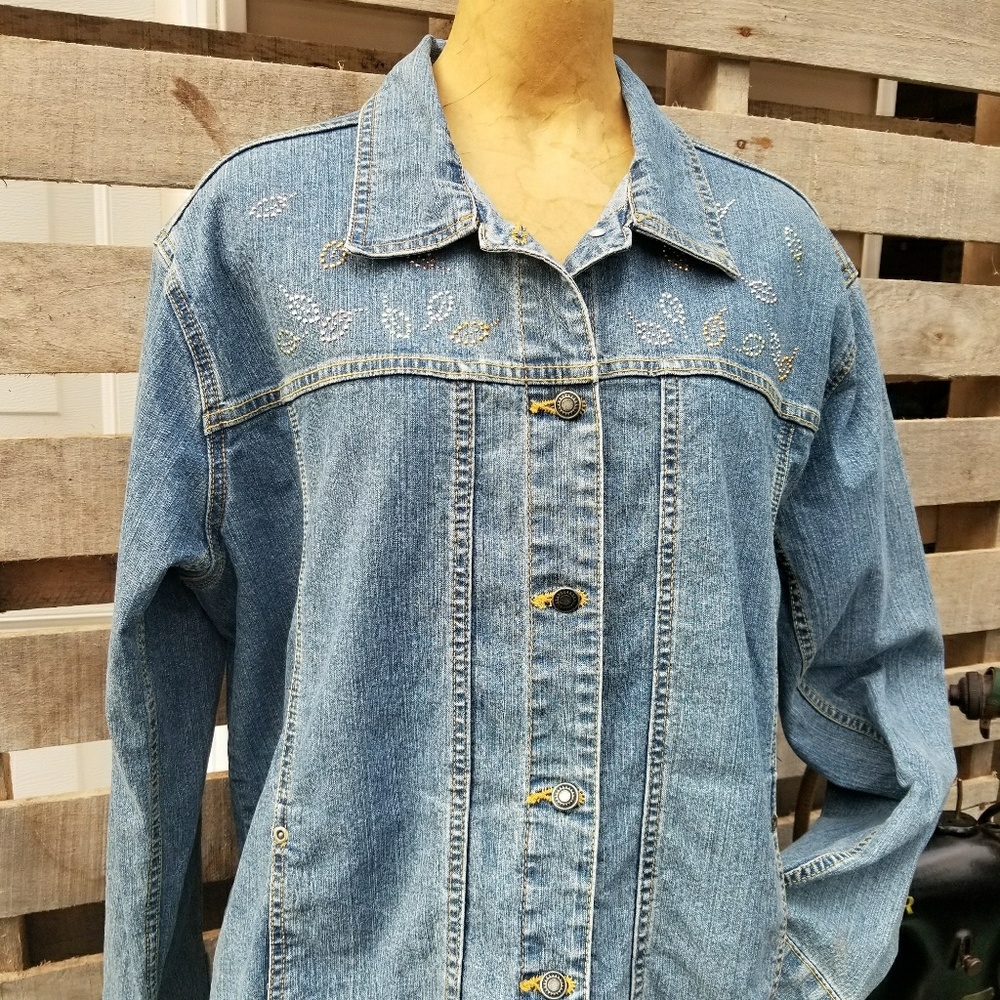 Sunburst denim jean jacket