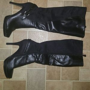 ShoeDazzle knee-high black boots