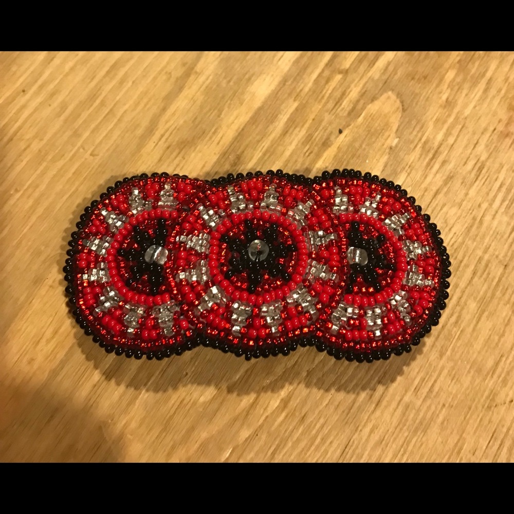 Beaded barrette
