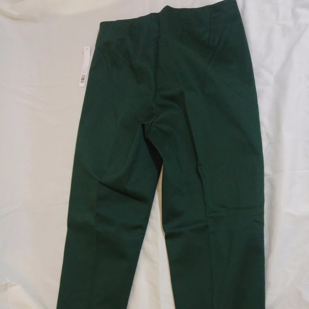 Green Straight Leg Pants with STRETCH 10 Medium