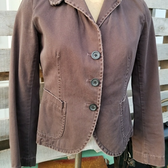J.Crew brown 100% cotton twill jacket - Picture 3 of 7