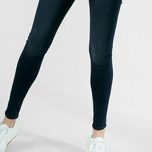 Soho lady leggings - Jean print with zipper bottom