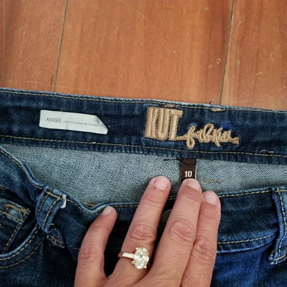 KUT Angie Sz 10 Cropped Skinny Boyfriend - Picture 4 of 5