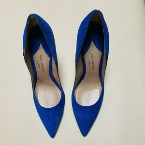 Paul Andrew for J.Crew Blue Suede Heels