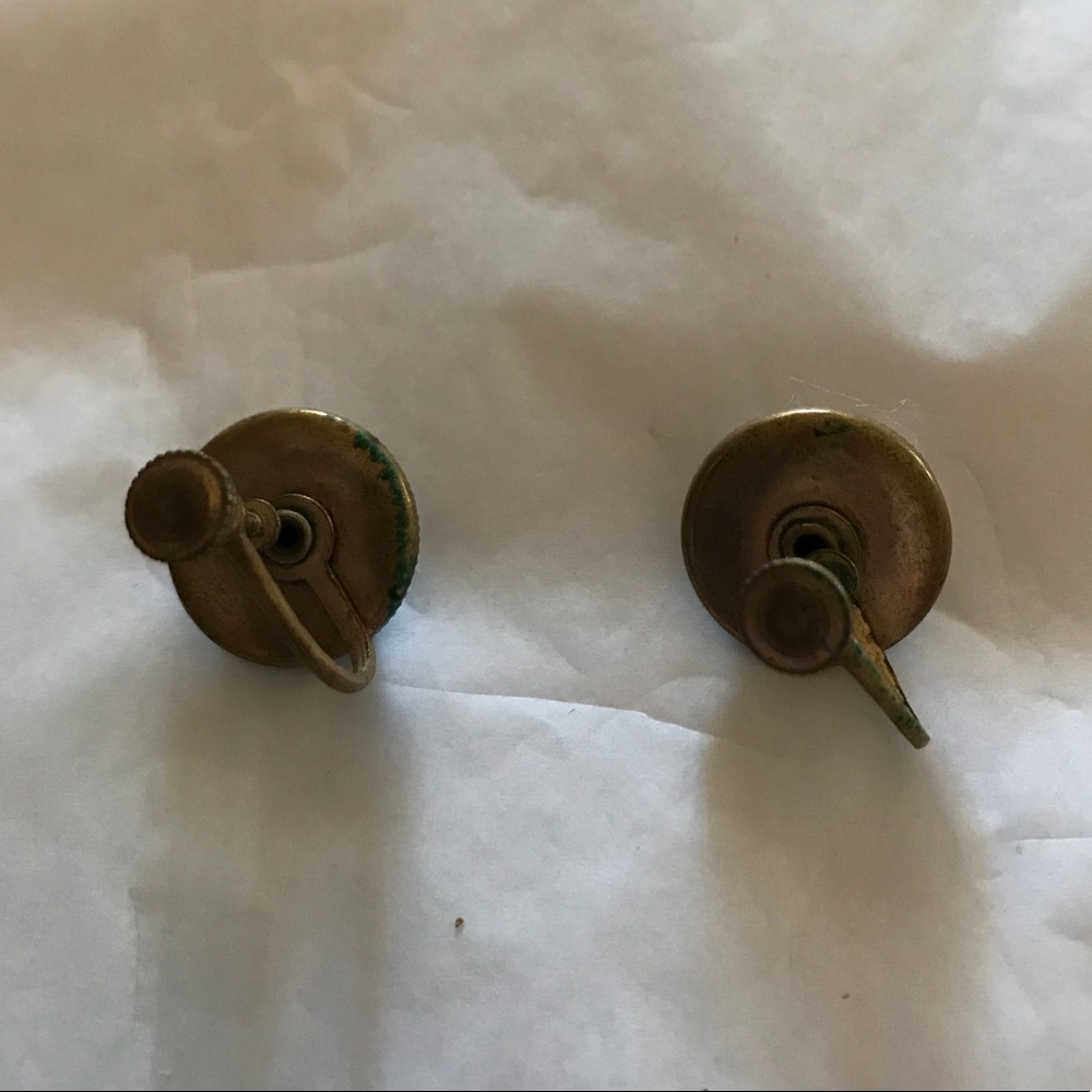 Vintage Rhinestone Earrings - Picture 2 of 3