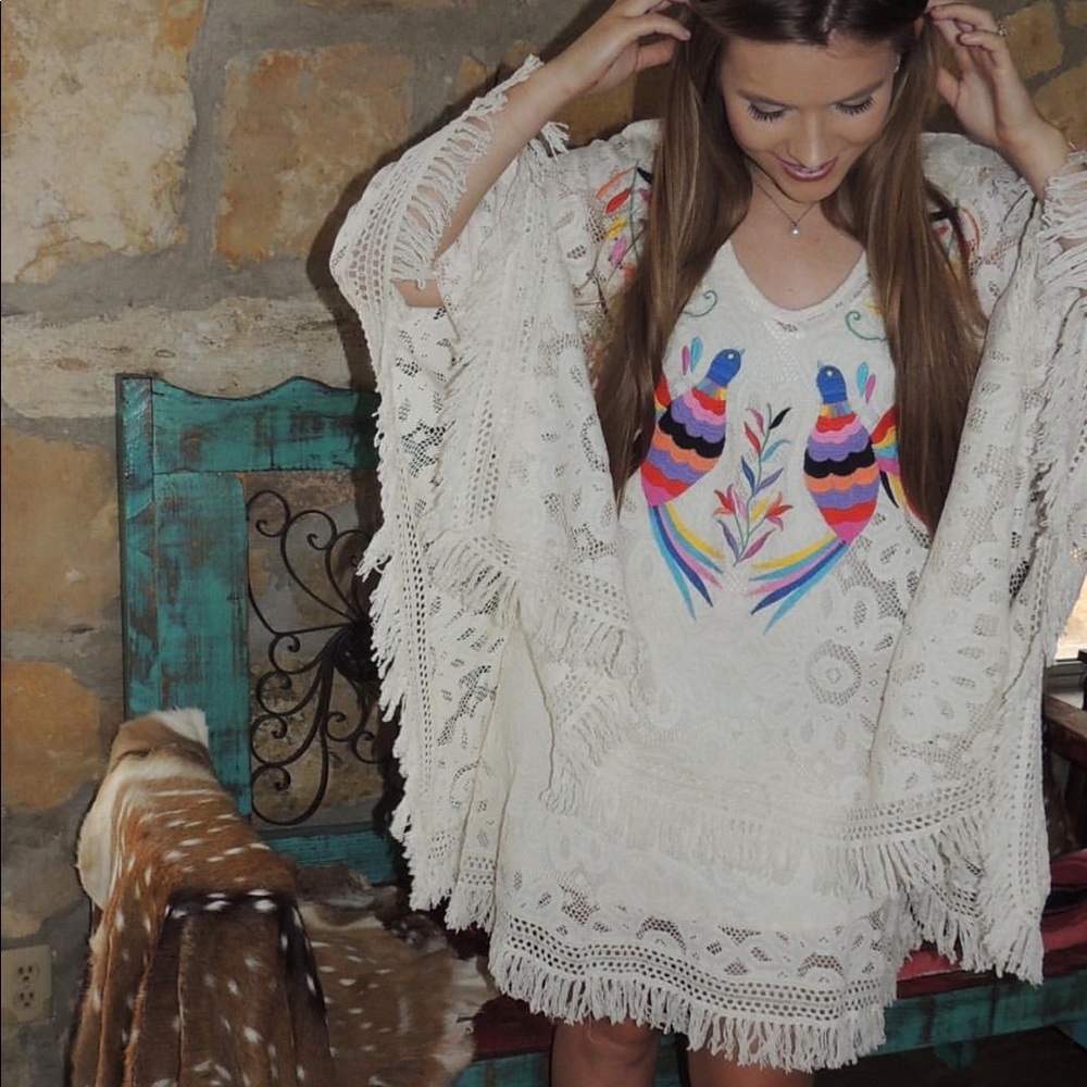 💕💖💕Judith March Embroidered Poncho Dress 💖💖