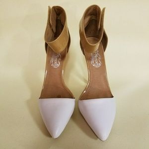 Jeffrey Campbell Beige And White Heels