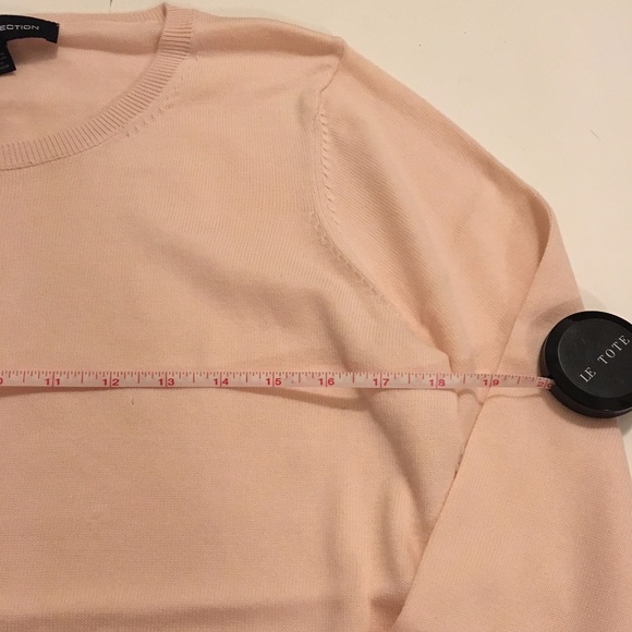 French Connection Lace Insert Sweater Blush Pink - Picture 5 of 6