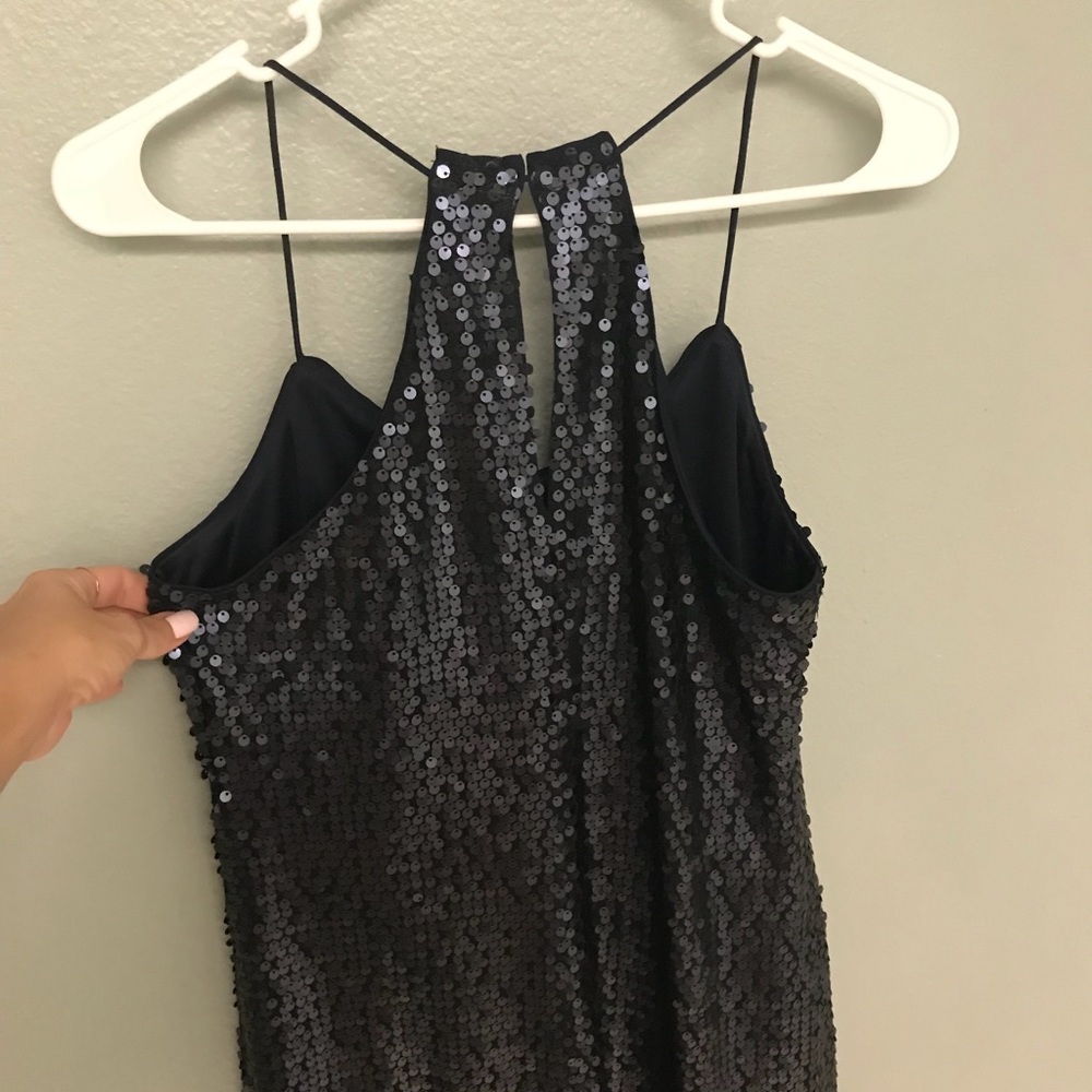 Sexy little Express navy blue sequin dress - Picture 4 of 6
