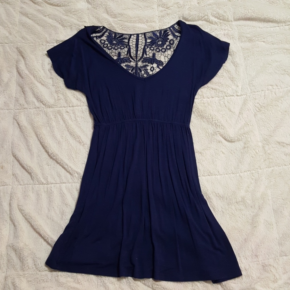 Rosebud Crochet Back Dress