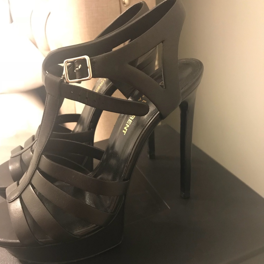 Saint Laurent Bianca heel - size 8 black leather - Picture 3 of 5