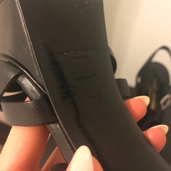 Saint Laurent Bianca heel - size 8 black leather - Picture 4 of 5