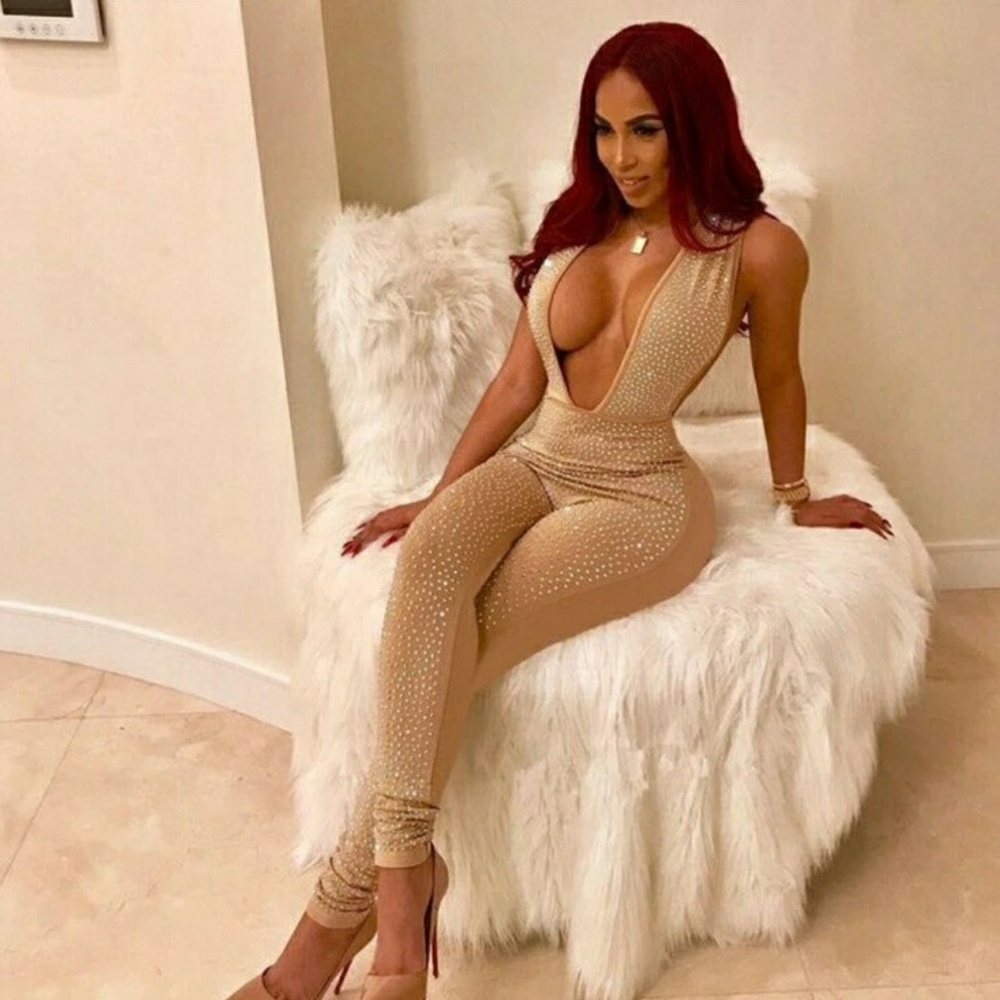 Nude one piece jumpsuit